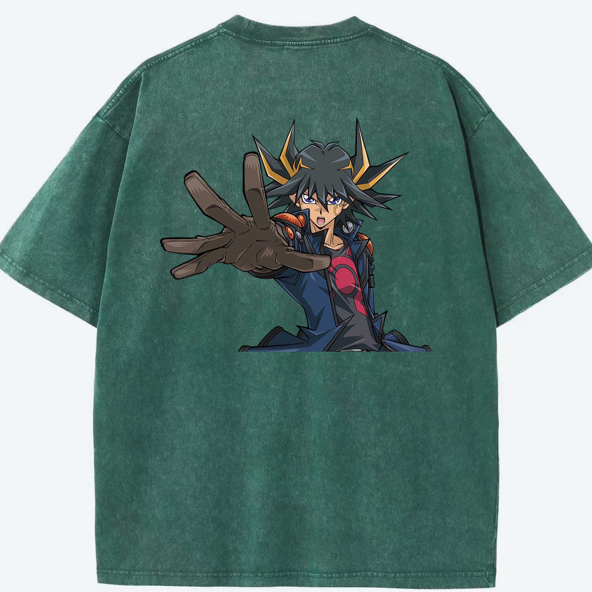 （画像用） 遊☆戯☆王 Yu-Gi-Oh! 綿100% ヴィンテージ風 半袖Tシャツ（背面プリント）